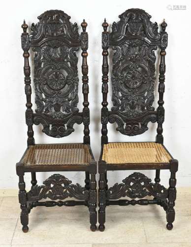 Two French carved chairs