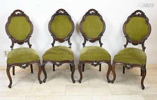 Four English mahogany chairs