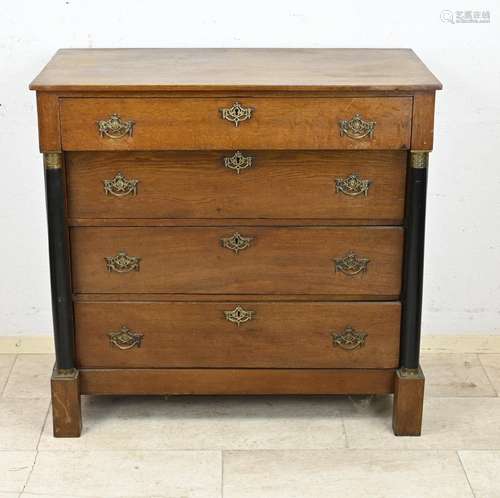 Oak empire chest of drawers