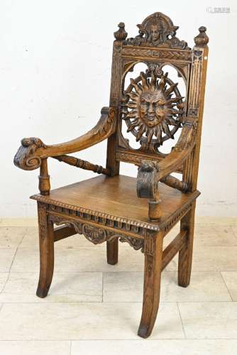 Oak armchair, 1880