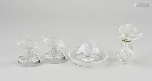 Four parts glassware from Lalique