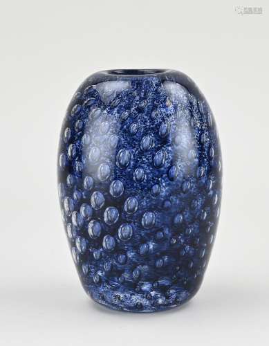 Thick-walled glass Leerdam vase, 1963
