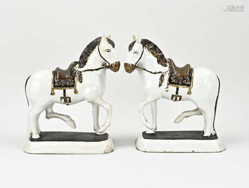 Two Delft horses