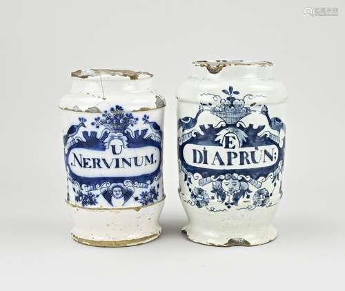 Two apothecary jars