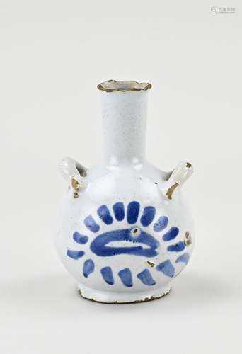 Antique Delft pilgrim bottle, H 12 cm.