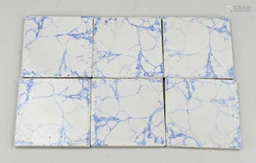 Lot of Dutch 'Griemel' tiles (93 pcs.)