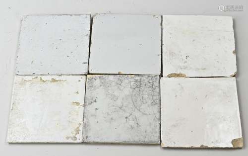 Lot of antique white tiles (78 pcs.)