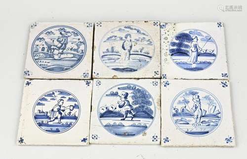 Lot 18th century tiles (20 pcs.)