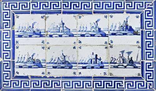 18th century tile tableau