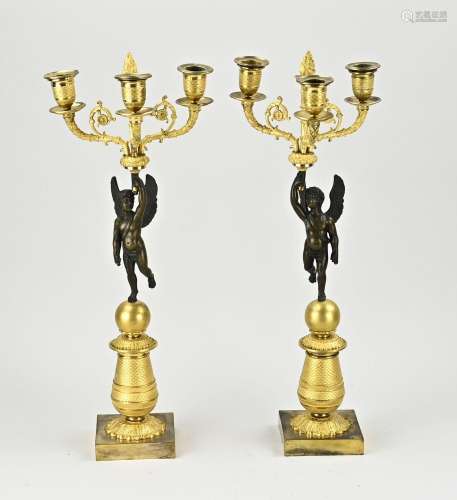Rare set of Empire candlesticks, 1810