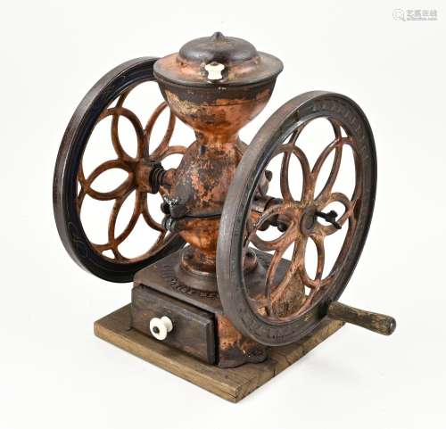 Antique grocery coffee grinder, 1900