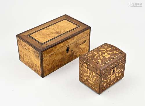 2 Antique lidded boxes, 19th century