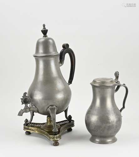 Pewter faucet + valve jug