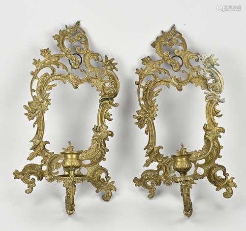 2x Antique brass, 1900