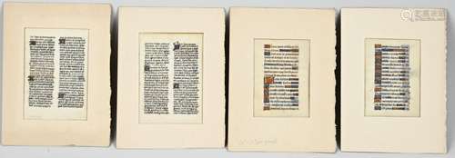 4x Rare bible pages