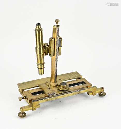 Antique English microscope