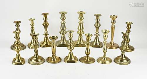 Lot English candlesticks (15x)