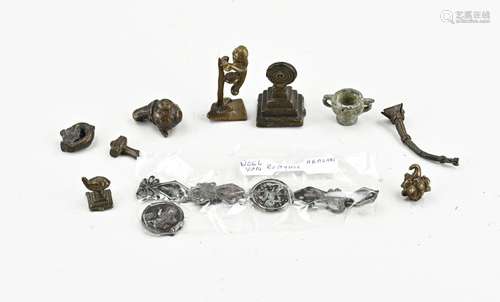 Lot of antique bronze archaeological finds