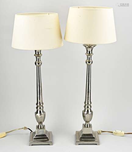 Two table lamps, H 64 cm.