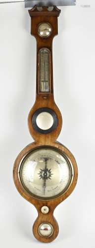 Mahogany barometer, 94 cm.