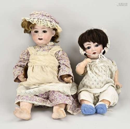 Two antique German dolls, 1920