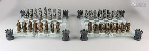 2x Dragon set chess game