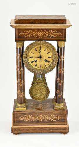 Antique French column clock, H 53 cm.