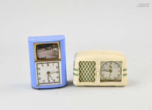 2 Alarm clocks, 1950s