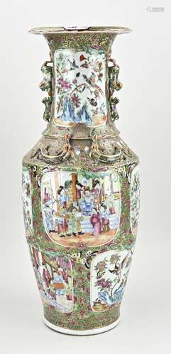 Chinese/Cantonese vase, H 63 cm.