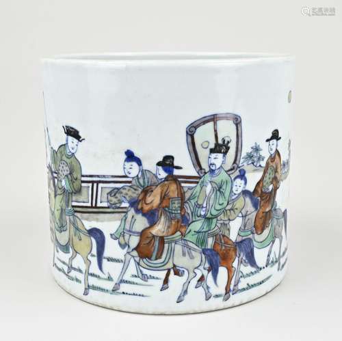 Family Verte brush pot, H 17 x Ø 19.7 cm.