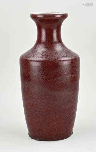 Chinese Sang de Boeuf vase, H 37.8 cm.