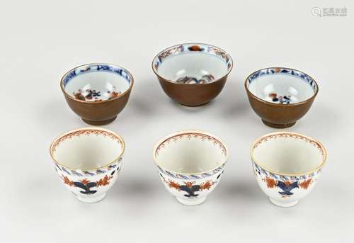 Six 18th century Chinese cups