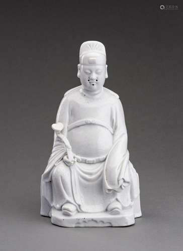 A DEHUA FIGURE OF A CIVIL OFFICIAL, QING DYNASTY