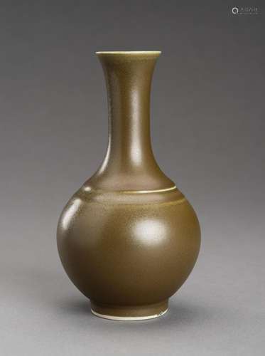 A TEADUST GLAZED PORCELAIN BOTTLE VASE