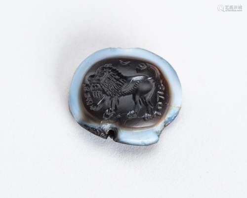 A SASANIAN AGATE EYE INTAGLIO SEAL