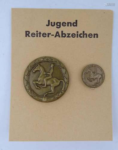 JUGEND REITER-ABZEICHEN, KLEINE UND GROSSE AUSFÜHRUNG, HERST...