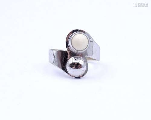 KLS RING, MIT BEIN, STERLING SILBER 0.925