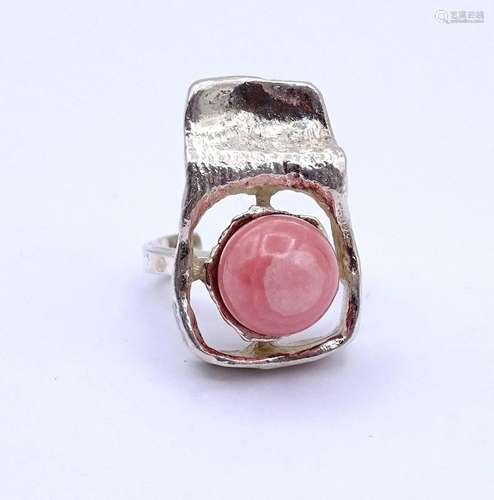 RHODOCHROSIT SILBER RING, OFFENE RINGSCHIENE, 835/000, 15,6G...