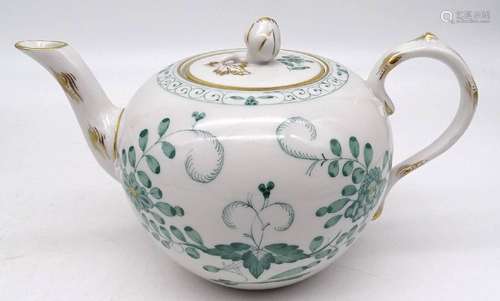 TEEKANNE "MEISSEN", INDISCH GRÜN, H. 11CM