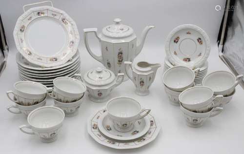 39 SERVICETEILE, ROSENTHAL CLASSIC, FORM MARIA, FLORALES BEM...