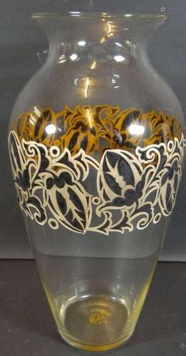 HOHE ART DECO VASE, ECHINGER & KLEIBER ZWIESEL ,