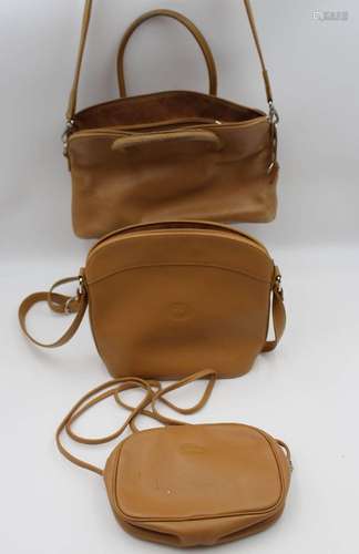 3X DIV. HANDTASCHEN, LONGCHAMP, LEDER, BEIGE