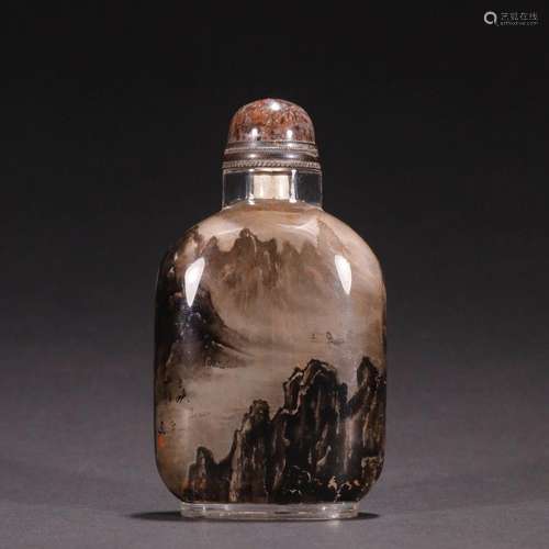 Old collection of old colored glass landscape artistic conce...