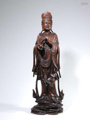 Boutique. Old Collection. Agarwood Aniseed Carved Guanyin St...