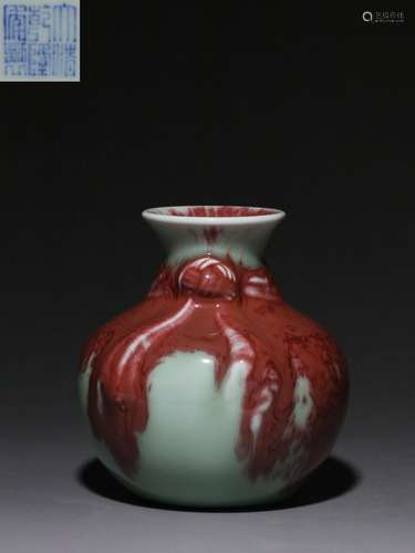 Exquisite kiln-changing glaze bowknot pattern vial