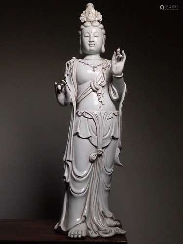 Dehua White Porcelain Avalokitesvara Statue!