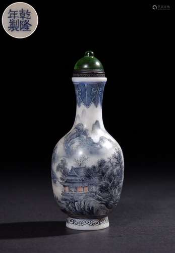 Hand-painted landscape pattern snuff bottle