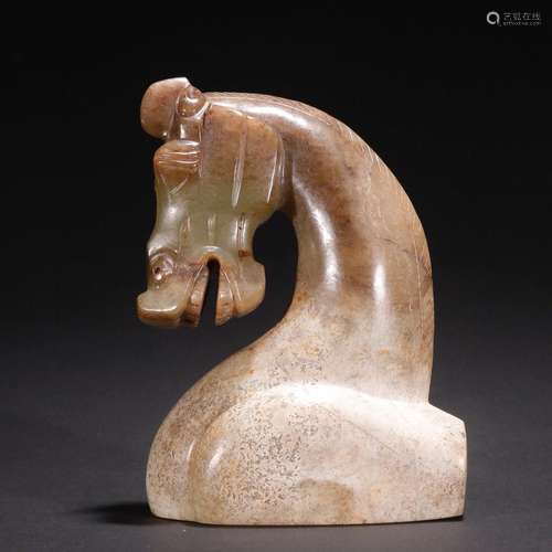 jade horse head ornament