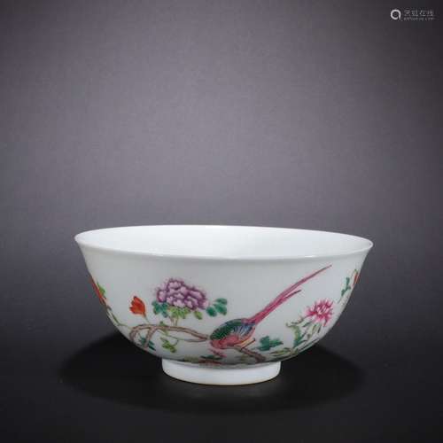 Pastel Flower and Bird Bowl