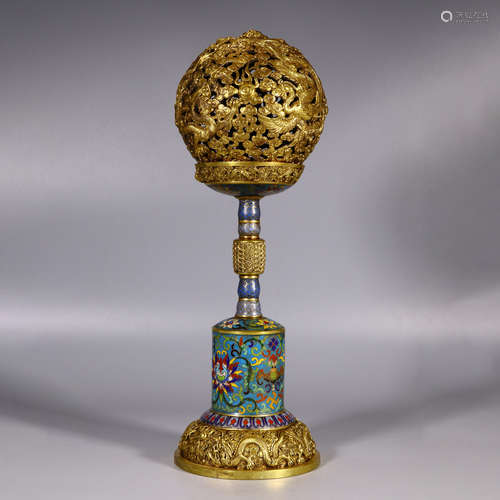 A CHINESE CLOISONNE ENMEL STAND